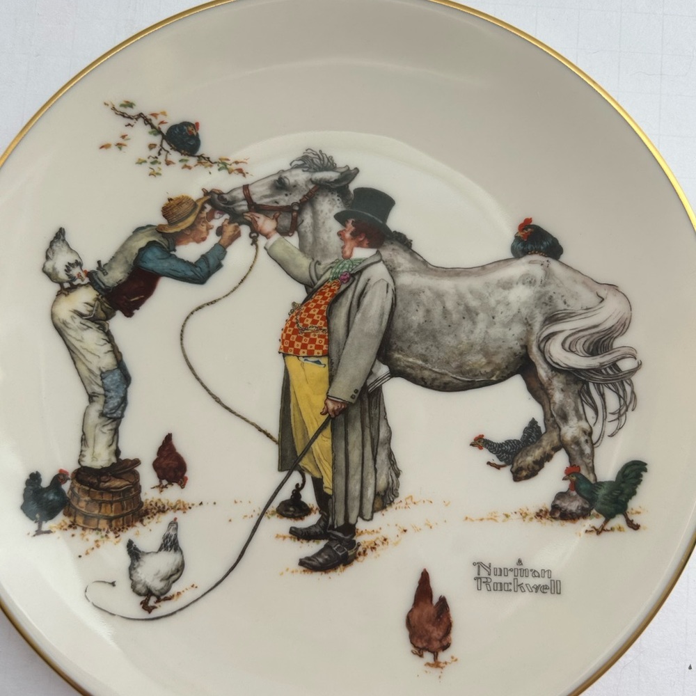 plate “Horse Trader” by Norman Rockwell